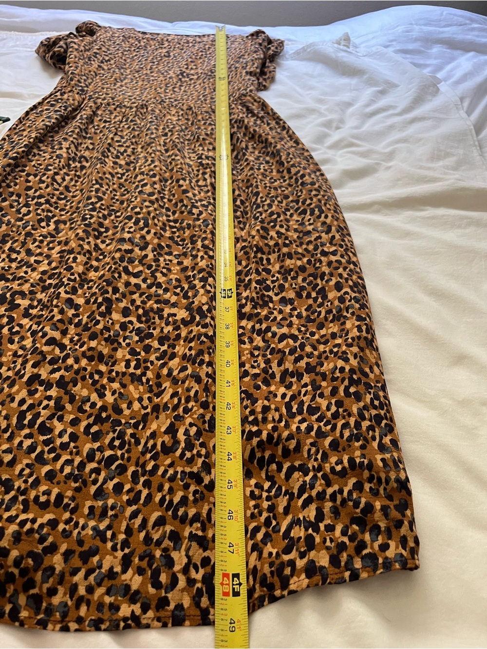 Zara TRF Animal Print Button Down Midi Dress Leopard Cheetah Size Small - Picture 10 of 10